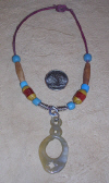 Carved Horn Pendant Necklace